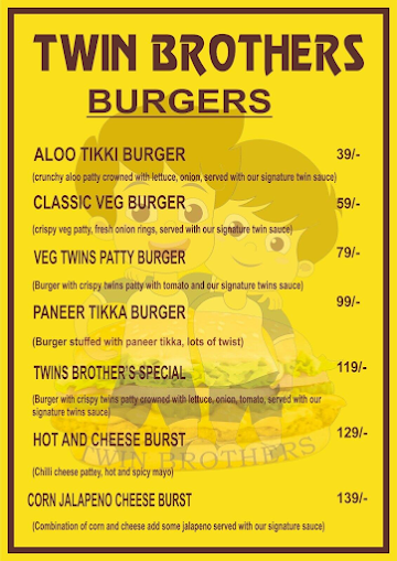 Twin brothers menu 