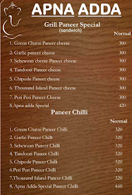 Apna Adda menu 3