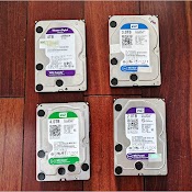 Ổ Cứng Wd 4Tb 3Tb 2Tb 1Tb Purple Blue Green Wd Tím Camera Lưu Trữ Hdd 2Tb 1T 2T 3T 4T Ổ Cứng Sata Máy Bàn Pc