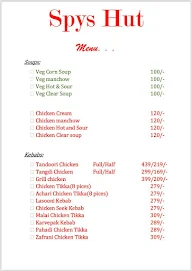 Spys hut menu 1