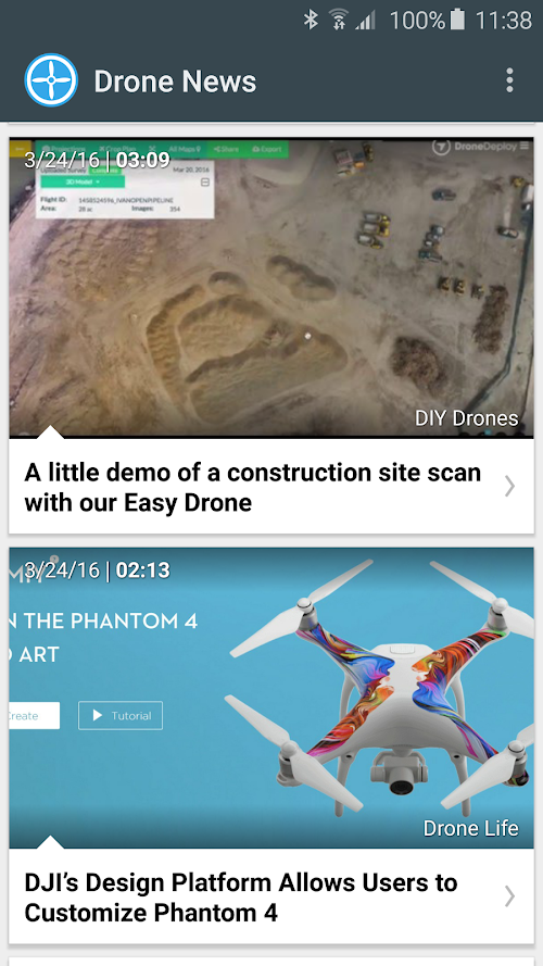 Android application Drone News - Multirotors &amp; UAV screenshort