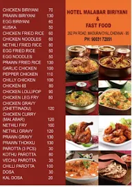 Malabar Biriyani & Fast Food menu 1