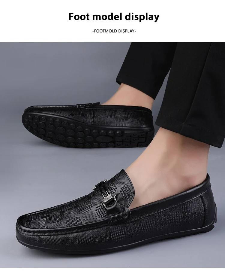Eleganckie skórzane buty biznesowe dla mężczyzn, wykonane z wysokiej jakości skóry bydlęcej, miękka skórzana podeszwa, idealne do biura.