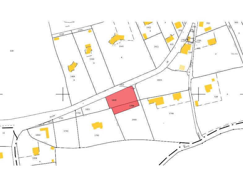 Vente terrain 1 pièce 1282 m² à Landeleau (29530), 14 820 €