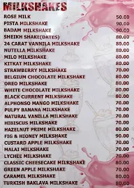 Milkshake Blenders menu 1