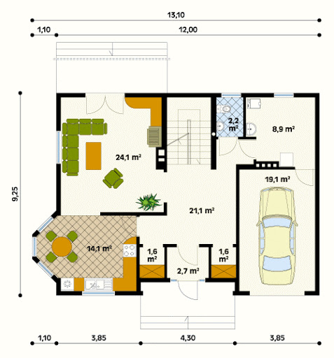 Huragan dr-S - Rzut parteru