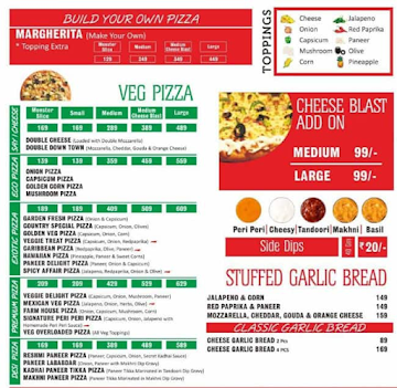 Chicago Pizza menu 