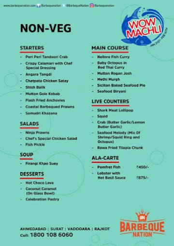 Barbeque Nation menu 