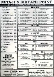 Netaji's Biryani Point menu 1