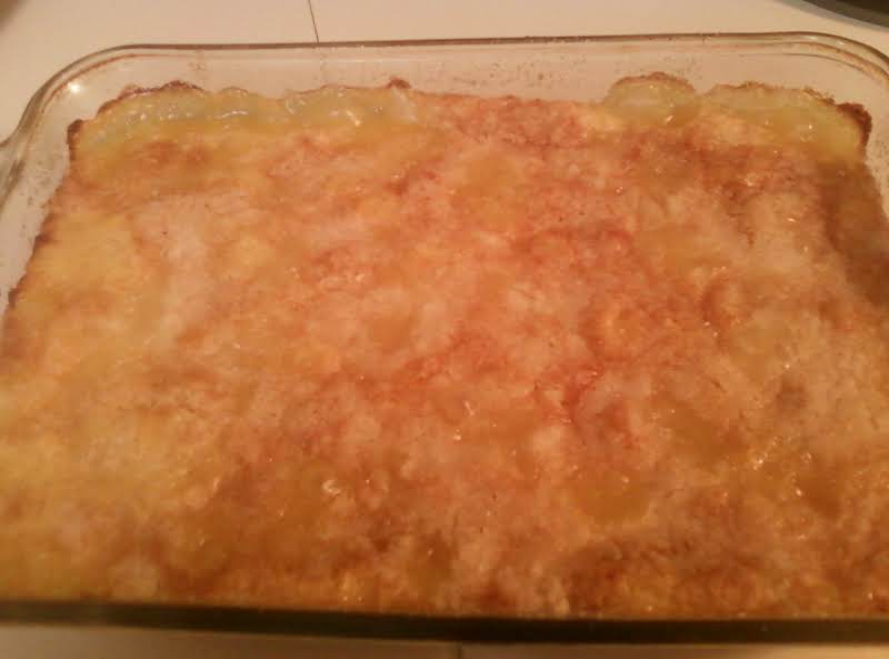 Peach Cobbler Right Out Of The Oven. Golden-brown And Bubbling Hot.