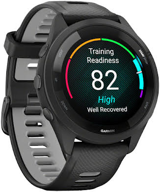 Garmin Forerunner 265 GPS Smartwatch - 46mm, Black Bezel and Case, Black/Powder Gray Silicone Band alternate image 5