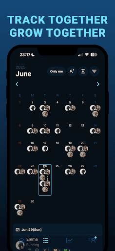 Screenshot Fitness Tracker - Share & Log