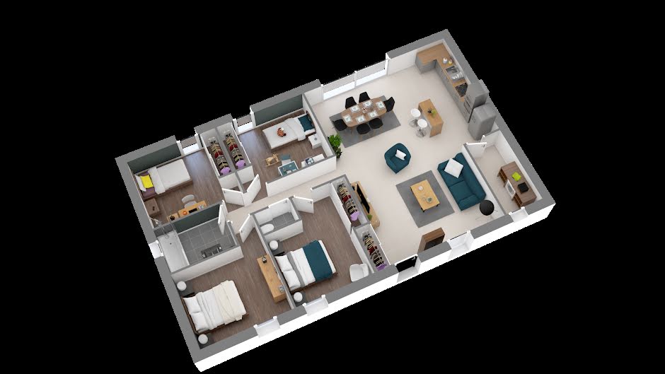 Vente maison neuve 5 pièces 100 m² à Taller (40260), 251 175 €