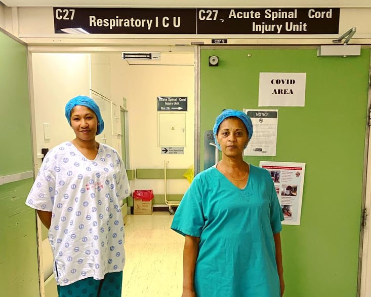 Nurses Verna Collins and Judith Parenzee, who work at Groote Schuur Hospital's Covid-19 intensive care unit, say they feel overwhelmed.