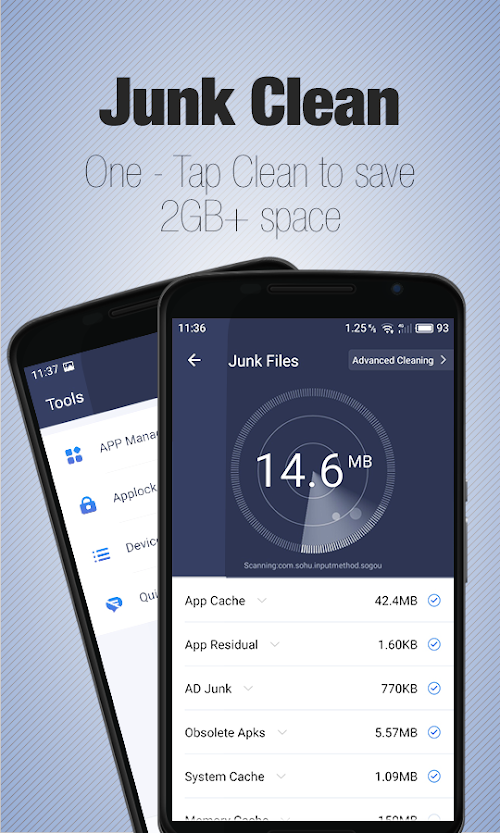 Android application Clean Android screenshort