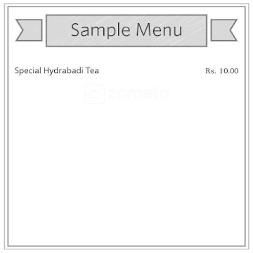 Special Hydrabadi Chai menu 