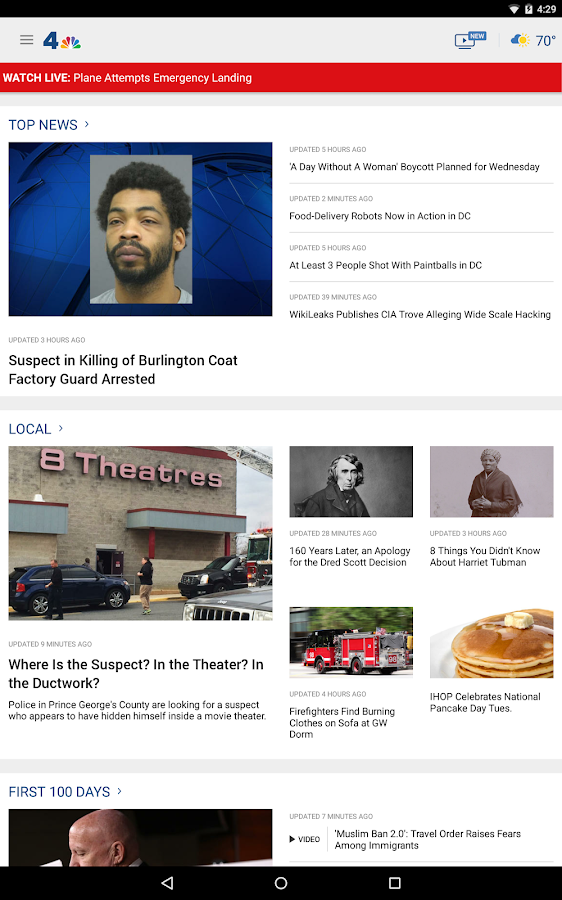   NBC4 Washington: captura de pantalla 