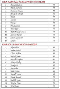 NIC ICE Creams menu 2