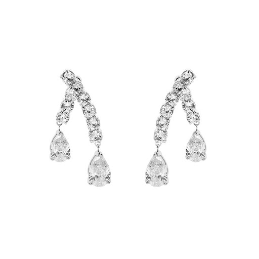 Title 1, Zircon Water Drop Earrings with Super Sparkling...