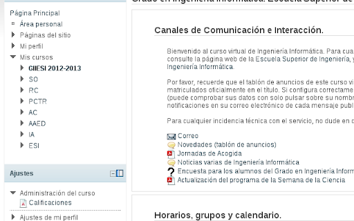 Principal personal Comunicaci6n Ingenieria Informatica. correctame pulsar técnica informatica Ajustes Ingenieria 