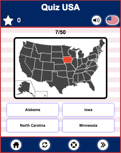 Quiz Capitals Flags Maps USA