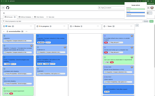 My GitHub Issue Color Customizer Preview 1