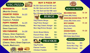 The Pizza House menu 