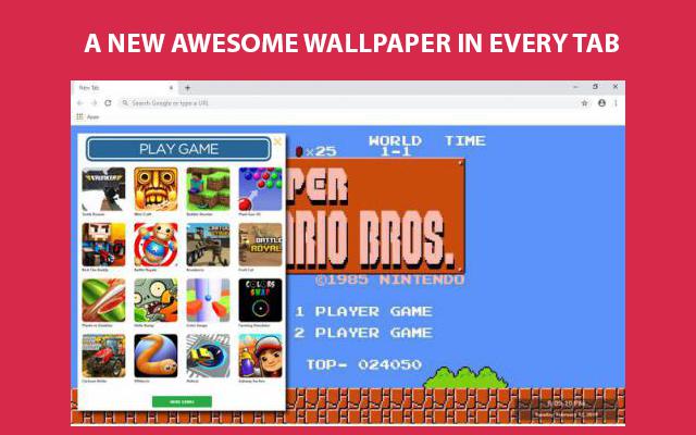 Super Mario Bros Wallpapers and New Tab