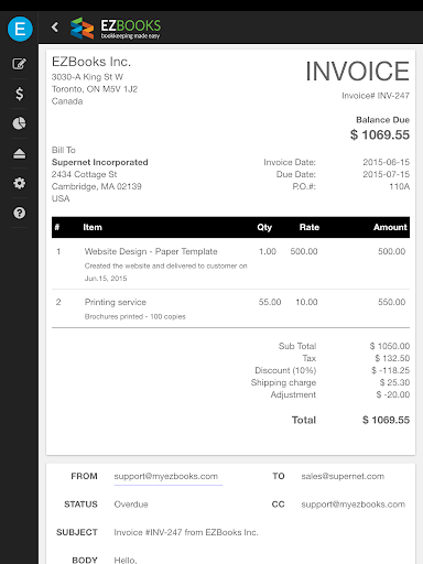 EZBooks - Mobile Bookkeeping