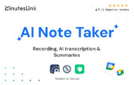 MinutesLink: Record, Transcribe & Summarize Meetings Promo Image