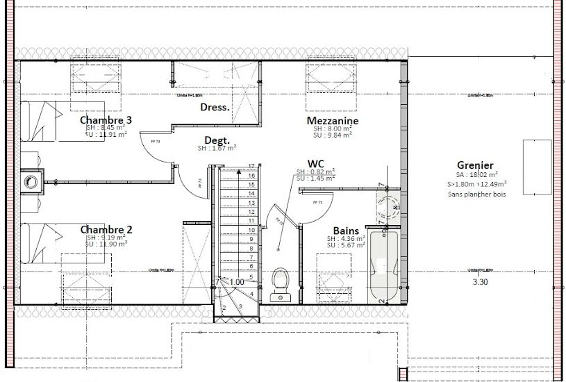  Vente Terrain + Maison - Terrain : 320m² - Maison : 98m² à Allonnes (72700) 