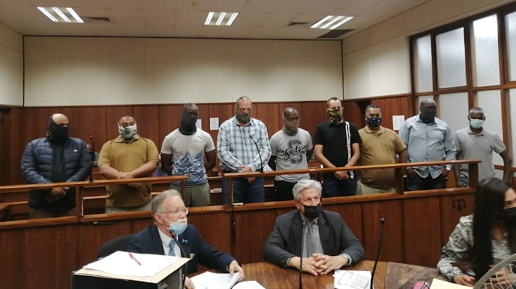 Nine policemen - Eric Morjane, Mlamhli Ntutuka, Andries Botes, Ralph Ogle, Eric Karsen, Muhammed Raoof, Pushpanthan Pillay, Sihle Ngidi and Trevor Chetty - were arrested by Ipid members on Tuesday.