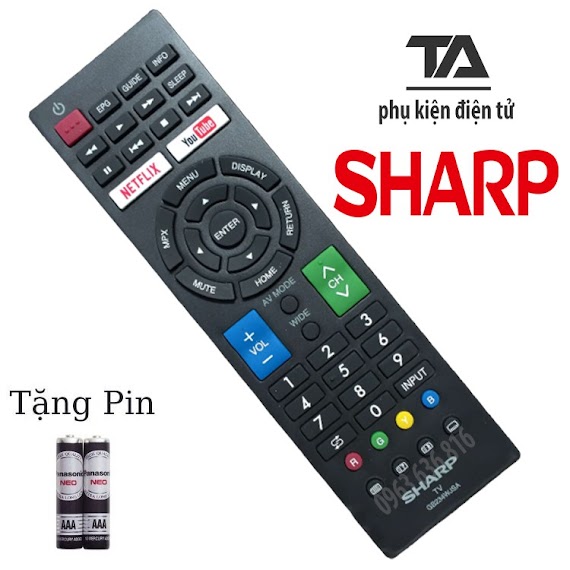 ( Chính Hãng ) Điều Khiển Tivi Sharp Smart Chính Hãng Theo Tivi