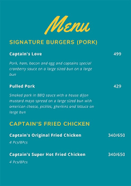 Captain G's Burger Company menu 5