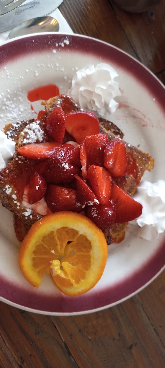 Strawberry stuffed french toast