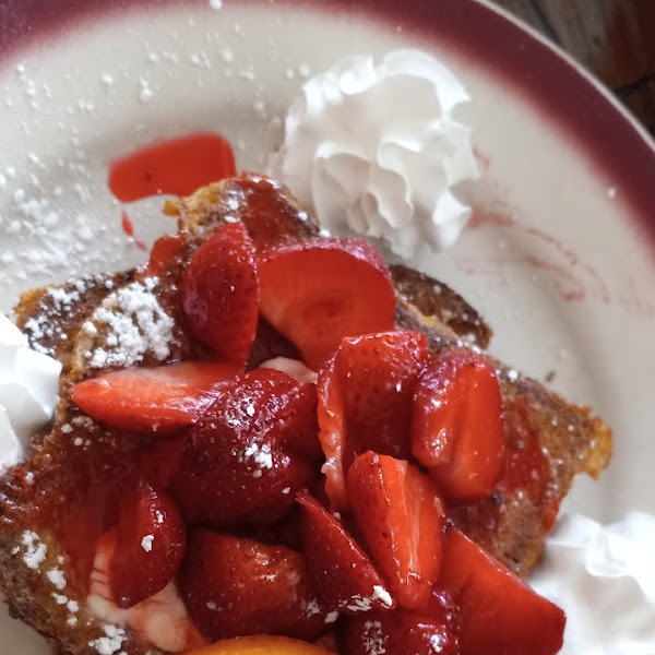 Strawberry stuffed french toast