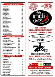 Indi Spice menu 3