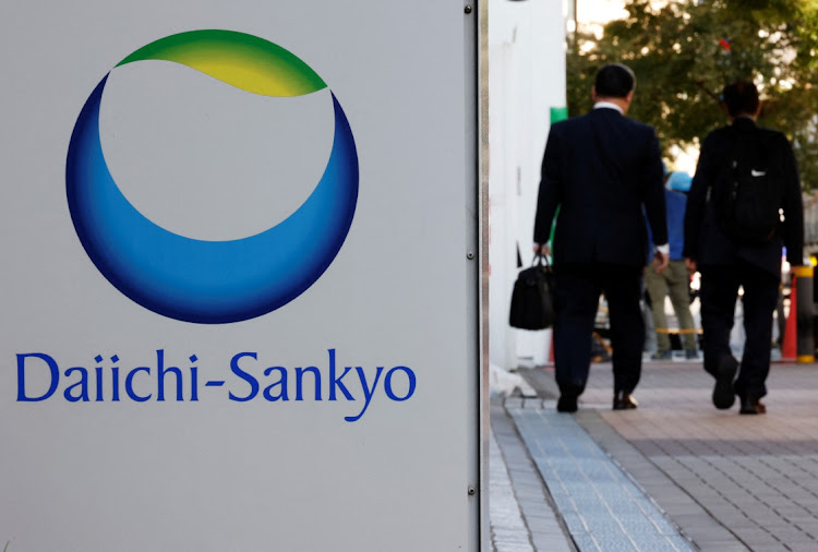 Daiichi Sankyo's company logo at its headquarters in Tokyo, Japan, October 20 2023. Picture: KIM KYUNG-HOON/REUTERS