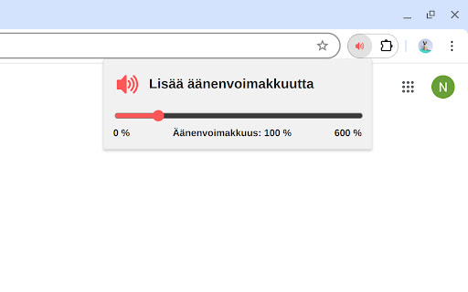 Lisää äänenvoimakkuutta