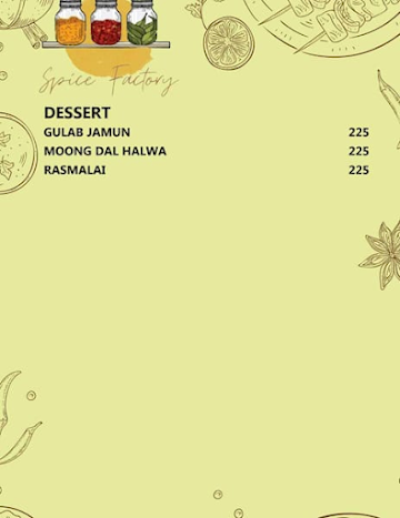 Spice Factory menu 