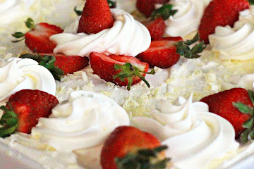 Strawberries And Cream Poke Cake