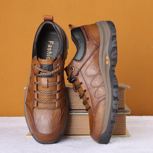 Title 4, Mens high top leather snow boots anti slip Hig...