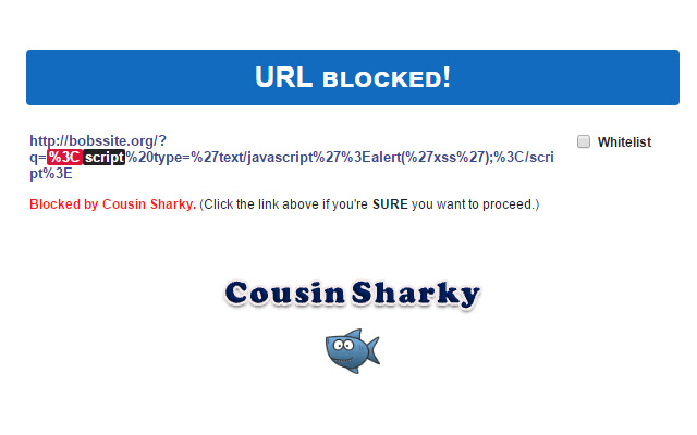 Cousin Sharky - URL Examiner chrome extension