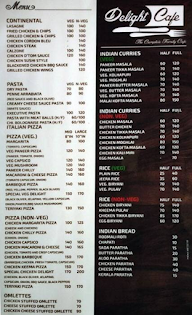 Delight Cafe menu 1