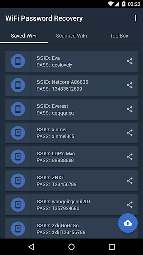 Screenshot WiFi Password Recovery