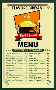 Flavors Biriyani menu 1