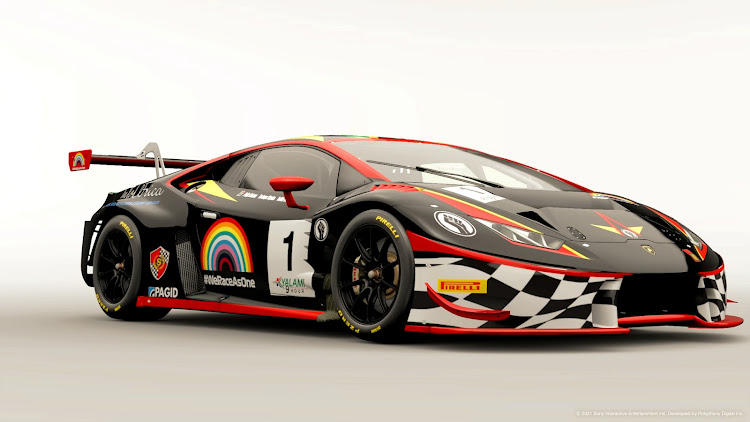 The Lamborghini Huracan GT3 Evo to be raced at the Kyalami Nine-Hour by Kekana, Sipuka and Letlaka. Picture: SUPPLIED