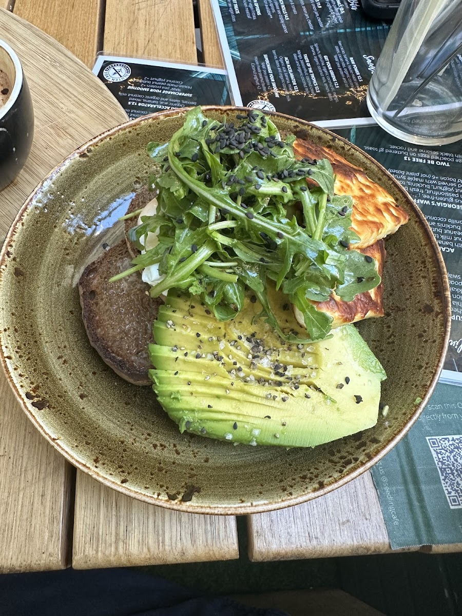 Boiled egg on toast with Hulume cheese