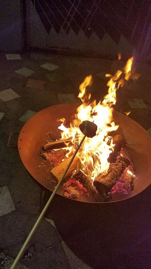 Chefs Week PDX 2017 Heritage Dinner at Chesa on May was followed by an after party featuring churros from 180 like these marshmallow covered stuffed churros on a skewer that you could take outside to this fire pit