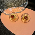 White Stud Earrings